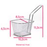 Kit 2 Mini Cesto Fritura Servir Porções Batata Frita 10cm - 6
