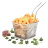 Kit 2 Mini Cesto Fritura Servir Porções Batata Frita 10cm - 5
