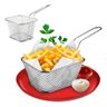 Kit 2 Mini Cesto Fritura Servir Porções Batata Frita 10cm - 2