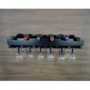 Ver imagem 3 de Porta Taças e Prateleira Adega New Suporte Decorativo para Vinhos e Garrafas Preto Laca