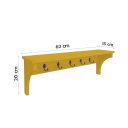 Ver imagem 5 de Prateleira Cabideiro Suporte Porta Canecas Utensílios de Cozinha Mochilas Bolsas Amarelo Laca