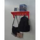 Ver imagem 4 de Prateleira Cabideiro Suporte Porta Canecas Utensílios de Cozinha Mochilas Bolsas Vermelho Laca