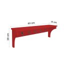 Ver imagem 5 de Prateleira Cabideiro Suporte Porta Canecas Utensílios de Cozinha Mochilas Bolsas Vermelho Laca