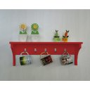 Ver imagem 7 de Prateleira Cabideiro Suporte Porta Canecas Utensílios de Cozinha Mochilas Bolsas Vermelho Laca