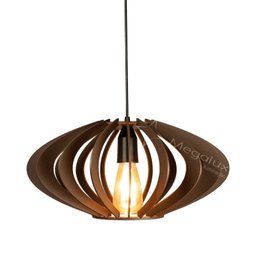 Pendente 910 Madeira Marrom Café Diâmetro 40cm - 2