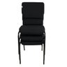 Cadeira Empilhável para Igrejas Evangélicas Linha Church Preto - 5