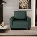 Ver imagem 2 de Poltrona Decorativa para e Recepção Malta L02 Linho Verde Musgo - Lyam Decor