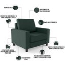 Ver imagem 4 de Poltrona Decorativa para e Recepção Malta L02 Linho Verde Musgo - Lyam Decor