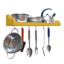 Ver imagem 4 de Prateleira Suporte Porta Panelas e Utensílios de Cozinha Amarelo Laca