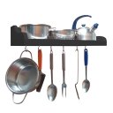 Ver imagem 5 de Prateleira Suporte Porta Panelas e Utensílios de Cozinha Preto Laca