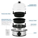 Ver imagem 3 de Elite Gourmet Cozedor Elétrico de Ovos 7 Ovos com Bandeja para Pochê (inox)