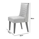 Ver imagem 6 de Mesa Olimpia 90 Mdf Canto Copo e com 4 Cadeiras Safira Veludo Marrom/naturalle/naturalle