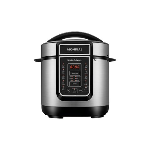 Panela Elétrica de Pressão Mondial Master Cooker PE40 127V 3L Preto 14 Funções Display Digital