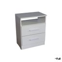 Ver imagem 6 de Kit 2 Mesas de Cabeceira Criado Compacto Quarto Cama - Branco