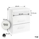 Ver imagem 4 de Kit 2 Mesas de Cabeceira Criado Compacto Quarto Cama - Branco