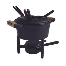 Panela de Fondue a Álcool Completo em Ferro Fundido 18cm - 1