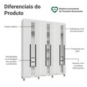 Ver imagem 5 de Guarda-Roupa Casal com Pés 6 Portas Batentes Netuno Madesa