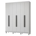 Ver imagem 3 de Guarda-Roupa Casal com Pés 6 Portas Batentes Netuno Madesa