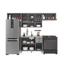 Ver imagem 3 de Armário de Cozinha Modulada Compacta Fidelitá Nara 100% MDF 4 Peças 280cm 10 Portas 2 Gavetas sem