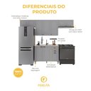 Ver imagem 5 de Armário de Cozinha Modulada Compacta Fidelitá Nara 100% MDF 4 Peças 280cm 10 Portas 2 Gavetas sem