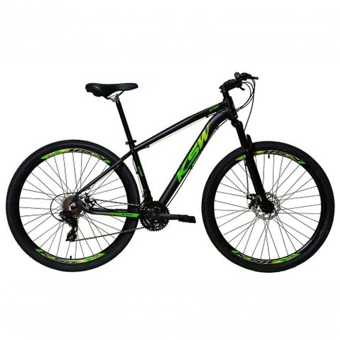 Bicicleta Aro 29 Ksw Xlt 24v Freio a Disco Suspensão Mountain Bike Alumínio Preto-verde 21