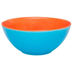 Kit 2 Tigelas Bowl Bicolor Azul e Laranja Oxford® Cerâmica 600ml - 1