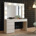 Ver imagem 5 de Penteadeira Camarim Berlim com Espelho e LED 136 cm Off White - Mavaular