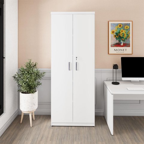 Armário Escritório Extra Alto 80cm X 210cm 2 Portas Chave F5