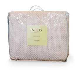 Colcha Queen Cobre Leito Neo Velvet Microfibra Rosé 3 peças - Camesa - 3