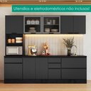 Ver imagem 2 de Cozinha Armário 6 Peças Paneleiro Balcão com Tampo 258 cm Etna Grafite Poliman