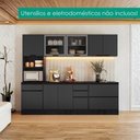Ver imagem 6 de Cozinha Armário 6 Peças Paneleiro Balcão com Tampo 258 cm Etna Grafite Poliman
