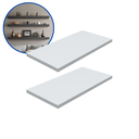 Ver imagem 2 de Kit 2 Prateleira Branca 40X20 + Suporte Flutuante Mdf Organizadora Decoração Cozinha Banheiro Sala
