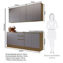 Ver imagem 5 de Cozinha Compacta 4 Peças com Tampo 200cm Slim Luciane Móveis