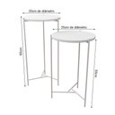 Ver imagem 2 de Mesa Lateral Redonda Áquila Branca Tampo Branco - Cor: Branco