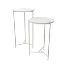 Ver imagem 3 de Mesa Lateral Redonda Áquila Branca Tampo Branco - Cor: Branco