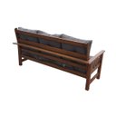 Ver imagem 7 de Sofá Cancún 3 Lugares de Madeira Banco Super Resistente C/ Almofadas Cinza Escuro