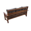 Ver imagem 6 de Sofá Cancún 3 Lugares de Madeira Banco Super Resistente C/ Almofadas Cinza Escuro