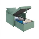 Ver imagem 6 de Sofá 3 em 1 Chaise, Cama e Baú Neve Verde Claro Estofama