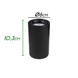 Plafon Spot Sobrepor Preto Dot LED 10W DL148B Bella ST2386 - 2