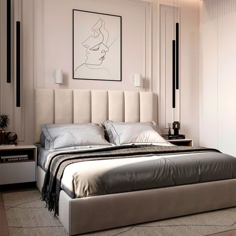 1 Módulo de Cabeceira para Cama Solteiro Queen King Estofada 60x20cm