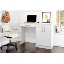 Ver imagem 3 de Mesa para Computador Retangular Bella Vista Space 1 Gaveta Madeira 120cm Branco Casah
