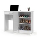 Ver imagem 4 de Mesa para Computador Retangular Bella Vista Space 1 Gaveta Madeira 120cm Branco Casah