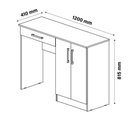 Ver imagem 2 de Mesa para Computador Retangular Bella Vista Space 1 Gaveta Madeira 120cm Branco Casah