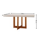 Ver imagem 3 de Conjunto de Mesa de Jantar Vitoria Tampo 120cm Laqueado Canto Moeda com Vidro e 4 Cadeiras Bellini