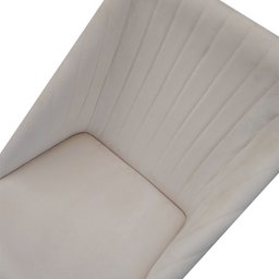 Kit 06 Cadeiras Para Sala de Jantar Ana Pés Palito Veludo Bege D'Classe Decor - 4