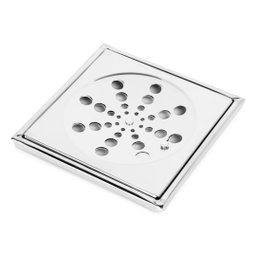 Ralo Grelha 10X10 Quadrado Com Fecho Sistema Abre e Fecha Para Banheiro - 2