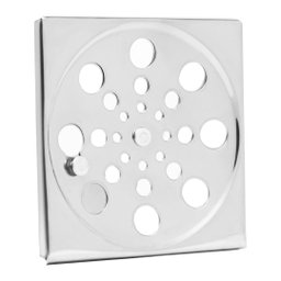 Ralo Grelha 10X10 Quadrado Com Fecho Sistema Abre e Fecha Para Banheiro - 4