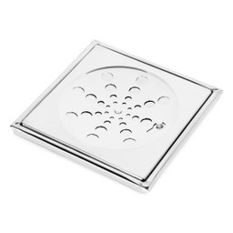 Ralo Grelha 10X10 Quadrado Com Fecho Sistema Abre e Fecha Para Banheiro - 3