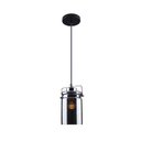 Ver imagem 1 de Luminária Pendente Haz Fume em Vidro e Aço Startec - Bivolt