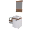 Ver imagem 2 de Conjunto Balcão C-cuba Q32 e Espelheira Legno 631 Branco Chess C-carvalho Dark Branco Chess C-nogal